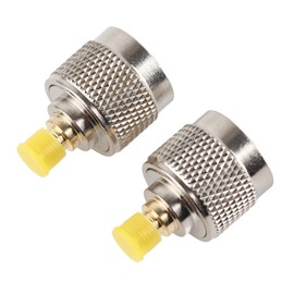 Walfront 2 x RF Plug Coaxial Adapter N Male to SMA Female Test Converter 0-6 GHz Frequency Copper Gold-Plated