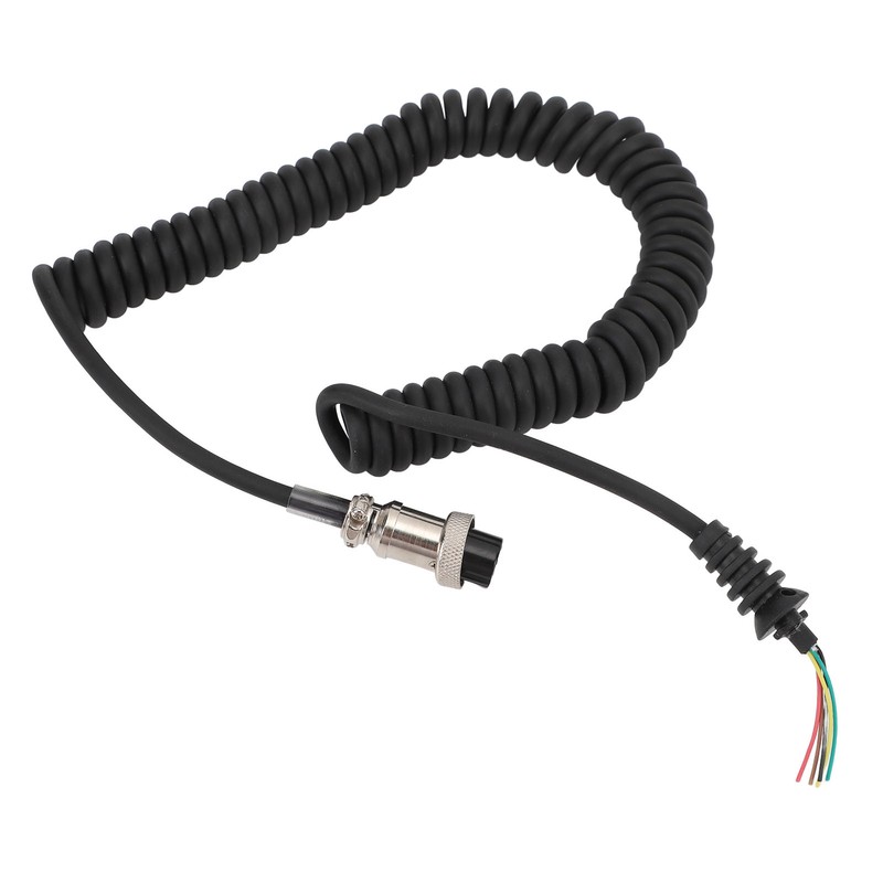 8Pin Speaker Mic Cable Radio Hand Microphone Coiled Cord Replacement