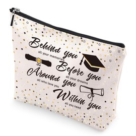 VeloKomo Graduation Gifts Makeup Bags - 2026 College Graduates Gift Cosmetic Bag High Class Grade Inspirational Small Toiletry Pouch Birthday Party Present for Her Girls Daughter Nurse Women Student
