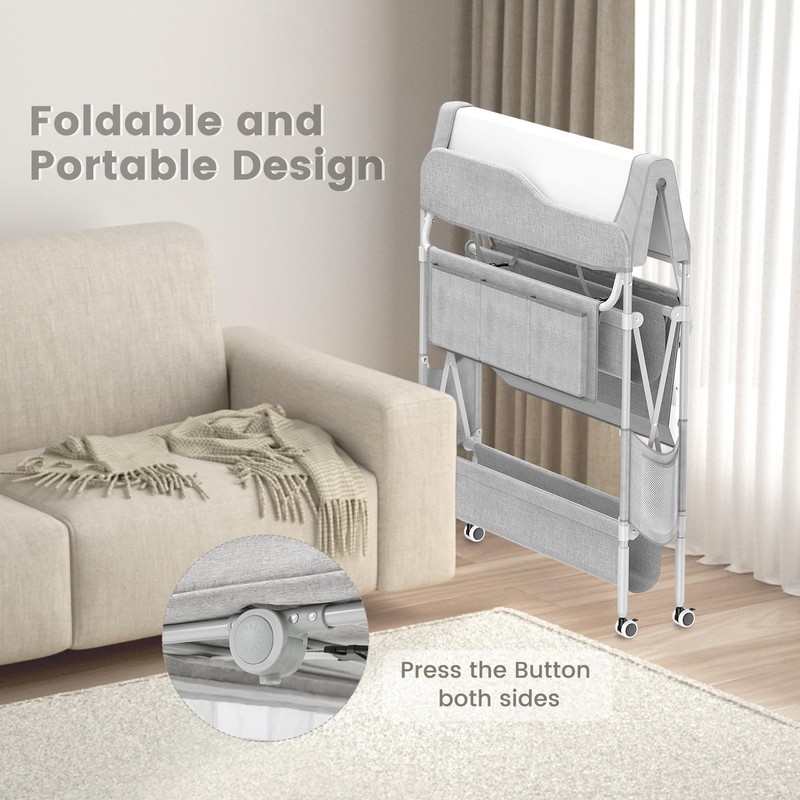 SEA PUNK Portable Baby Diaper Changing Table, Foldable Diaper Changing