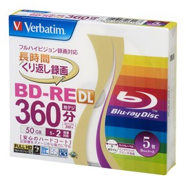 Mitsubishi Chemical DL VBE260NP3V1 Verbatim BD-RE Media For Repeat Recording (2-Layers, 1-Side, 1-2 Time Speed, 3 Discs)