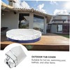 Mipcase 1Pc Round Hot Tub Cover Grey Outdoor Bathtub Protector