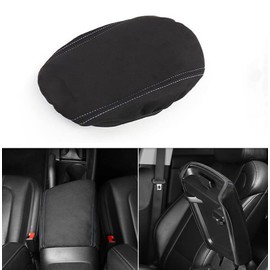 JUIVEEL 1 Piece Car Armrest Cushion Pad Memory Foam Center Console Armrest Cover Cushion Compatible with 2022 Hyundai Elantra N line Accessories(Blue Line Stitches)