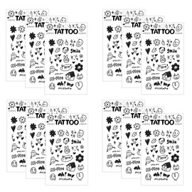 Petit Fancy Petit Tattoo TS055, Black Doodling, 12 pieces / 쁘띠팬시 쁘띠타투 TS055, 블랙두들링, 12개입