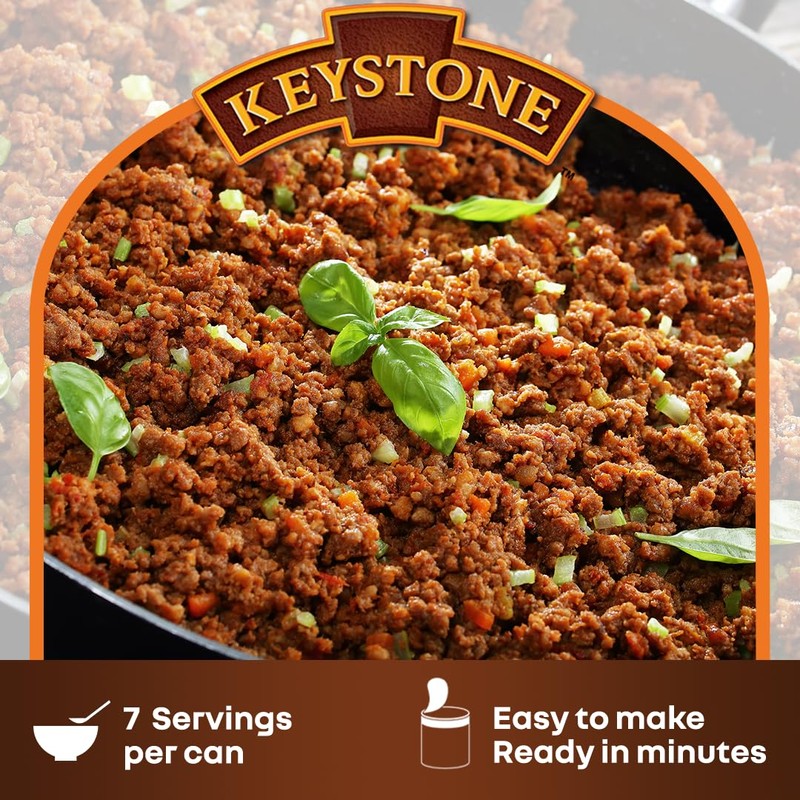 Keystone Meats All Natural Heat and Serve Ground Beef 14