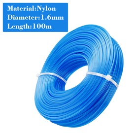 AIMIXUN 1.6 mm x 200 m Mower Line, Trimmer Line for Grass Trimmer for Trimming, Brush Cutter Thread for Garden, Yard, Parking, Lawn, Grass, Weeds, 2 Pieces (Blue 100 m + Green 100 m)