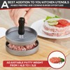 Non-Stick Aluminum Burger Press with 100Pcs Patty Papers, Aufondof 4.5