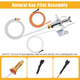 Criditpid 4021-730 IPI Pilot Assembly Natural Gas (NG) for Heat-N-Glo SL-550TR-IPI-D, SL-750TR-IPI-D, Heatilator, QuadraFire Fireplaces and Gas Log Sets, 385-510A Heat N Glo Pilot Assembly Parts