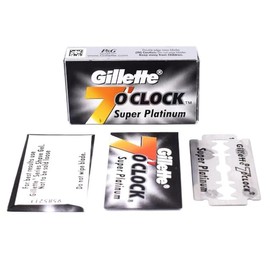 100 7 O'clock Super Platinum Double Edge Safety Razor Blades (10 x 10) - AKA 7'Oclock Black - Premium Salon Box