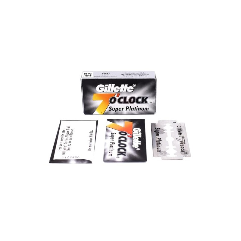 100 7 O'clock Super Platinum Double Edge Safety Razor Blades
