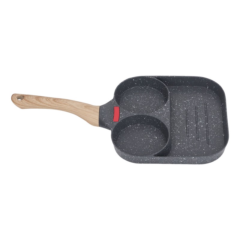 Egg Frying Pan Heat Sensitive Silicone Aluminium Pancake Frying Pan