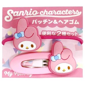 I Planning Sanrio Characters Patchin & Hair Rubber Set, My Melody K9717B