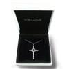 VISILOVE Cross Necklace with Lord' s Prayer and Praying Hands