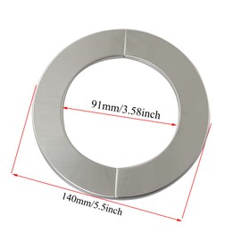 PZRT 2pcs Wall Split Flange 91mm Stainless Steel Round Escutcheon Plate Wall-mounted Water Pipe Cover Accessories for Pipes