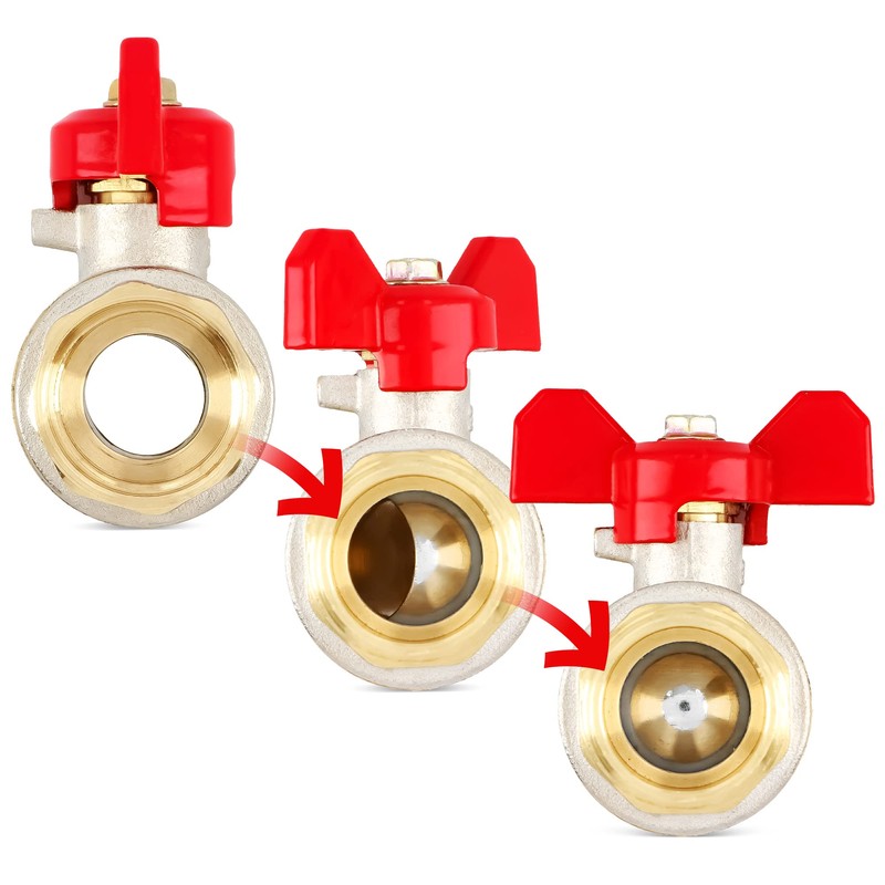 Ball Valve with Butterfly Handle Pack Nut Female Thread 1/2