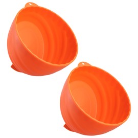 Set of 2 Workshop Magnetic Bowls, 15.2 cm, Magnetic Tool Tray Made of Shatterproof ABS Plastic, Orange Magnetic Bowl for Screws and Nuts, Sticks Magnetic Nut Bowl