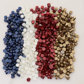 300Pcs Wax Seal Beads Set with Non-Slip Melt Spoon and Candles, Navy Blue Sealing Wax Pellets Bead Great for Seals Stamp, Wedding Invitations, Xmas Gift, Envelope Seal (Navy Blue)
