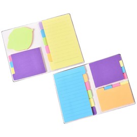 OSALADI 2pcs Index Note Pad Flags and Memo Pad Paper Combination Notebook for Students Office Supplies and Note-Taking