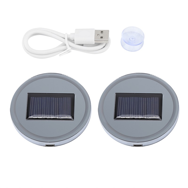 2pcs Solar LED Cup Pad Holder RGB 7 Colors Lights