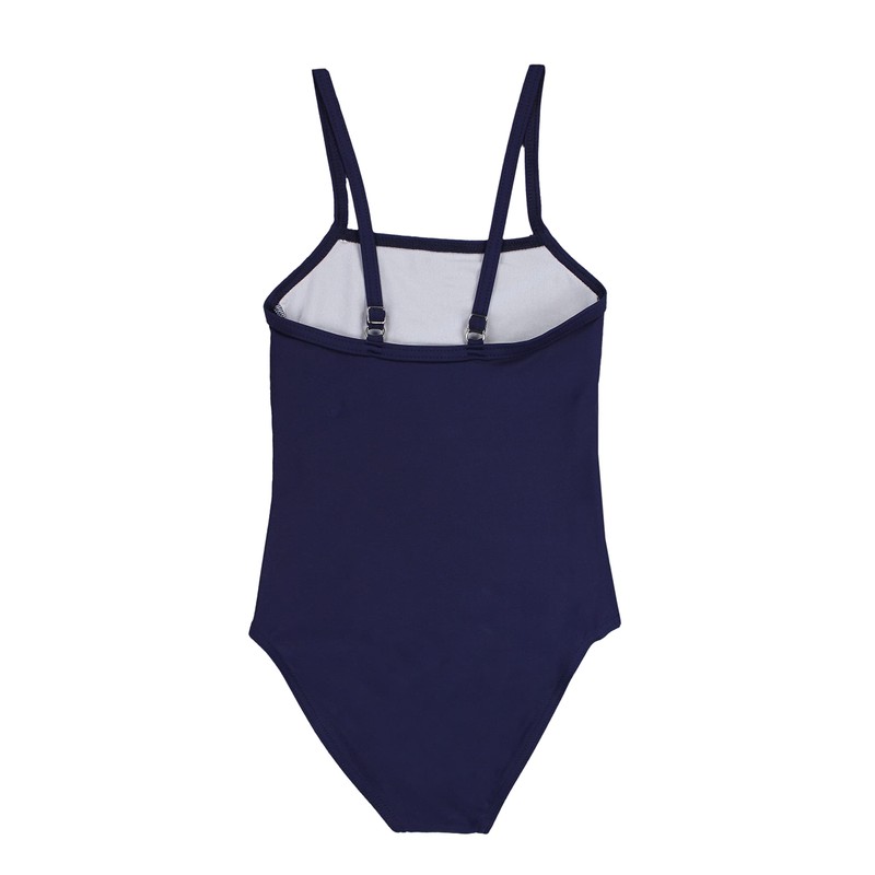Aquarti Girls' Swimming Costume with Spaghetti Straps, Stripes - 146