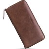 VISOUL Long Wallet Genuine Leather Men's Leather 12 Card Slots