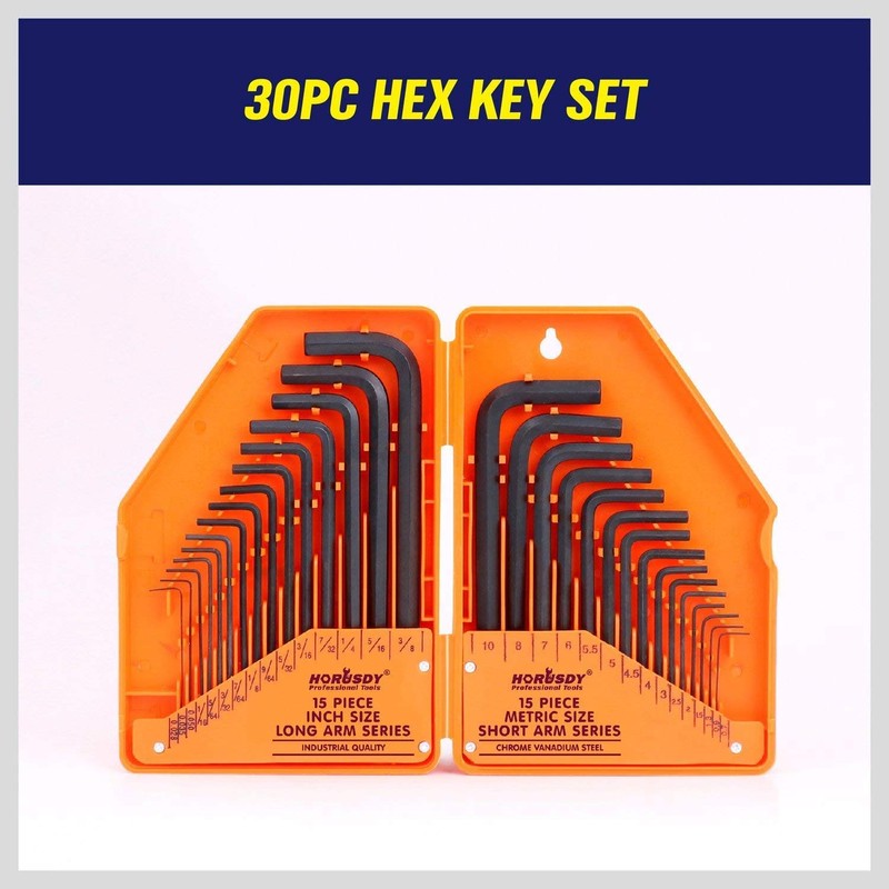 HORUSDY 31-Piece Hex Key Set, Allen Wrench Set With T-handle