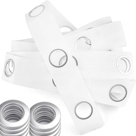 10M(10.9Yards) Eyelet Curtain Tape,80 Rings Accessories Sewing Silver Curtains Blinds,Drapery Curtain Heading Grommet Tape for Home Perforated Curtains Header DIY Decoration