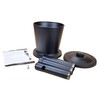 Black Standing Outdoor Ashtray 36" All Metal Construction