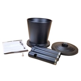 Black Standing Outdoor Ashtray 36" All Metal Construction