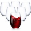 Oojami 40 Pack 12 Ounce Stemless Unbreakable Crystal Clear Plastic