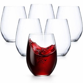 Oojami 40 Pack 12 Ounce Stemless Unbreakable Crystal Clear Plastic Wine Glasses (12 Ounces)