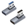 ZIXINZIYI USB 90 Degree Adapter, Right Angle USB-A Male to