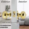 Probrico Polished Brass Keyed Alike Entry Door Knobs, Ball Door