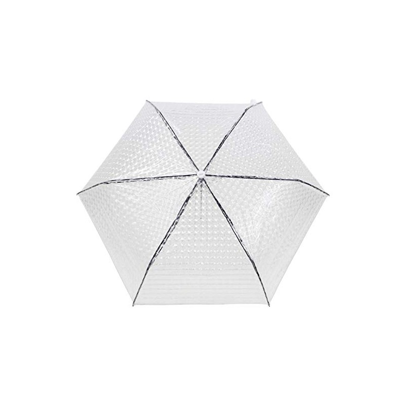 iX-brella Pocket Umbrella Transparent with Lens Effect and Coloured Handle