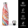 S'well Stainless Steel Water Bottle, 17oz, Marble Swirl, Triple Layered