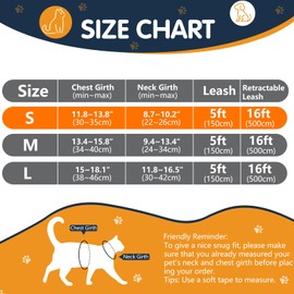 Cat Harness with Lead, Escape Proof, Automatic Retractable Cat Lead and Cat Harness, Adjustable Cat Harness Set with Cat Lead, Cat Harness for Kittens, Dogs (Pink, S)