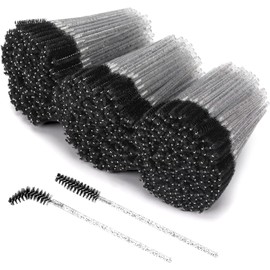 Tbestmax 800 Aplicadores de Rímel Desechables, Cepillos para Extensiones de Pestañas, Cepillos para Pestañas Y Cejas Crystal Black, Kits de Maquillaje con Aplicador de Pestañas.