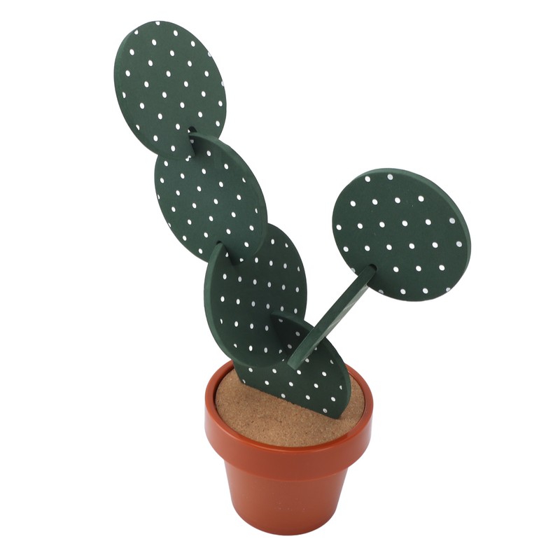 6PCS Cactus Coaster Set Heat Insulation Antislip Multifunctional DIY Funny
