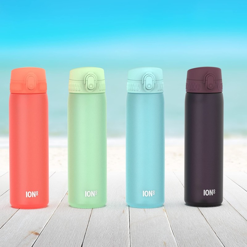 Ion8 Leak Proof Slim Water Bottle, Sonic Blue, 500 ml
