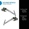 TRQ Driver & Passenger Side Manual Window Regulator Set Compatible