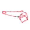 Olahibi Pink Daisy Pattern Basic Dog Halter Harness and Leash