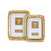 Two's Company Bonheur Set of 2 Gold-Leaf Photo Frames Includes