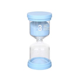 Sand Timer 3 Minutes Blue Sand Timer for Kids Game Kitchen Cooking Bath Decor Timer for Home Office Classroom Blue