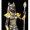 Egyptian Bastet Figurine Black Gold - Warrior Decoration Egypt Statue