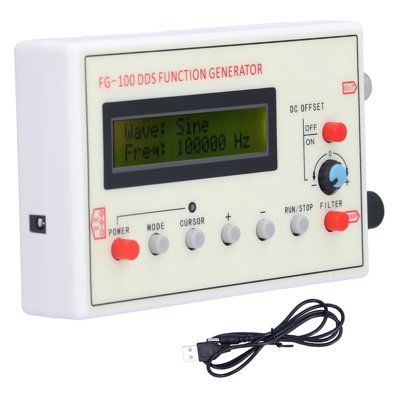 DDS Functional Signal Generator Sine/Square/Sawtooth Triangle Wave FG‑100 1HZ‑500KHZ DC