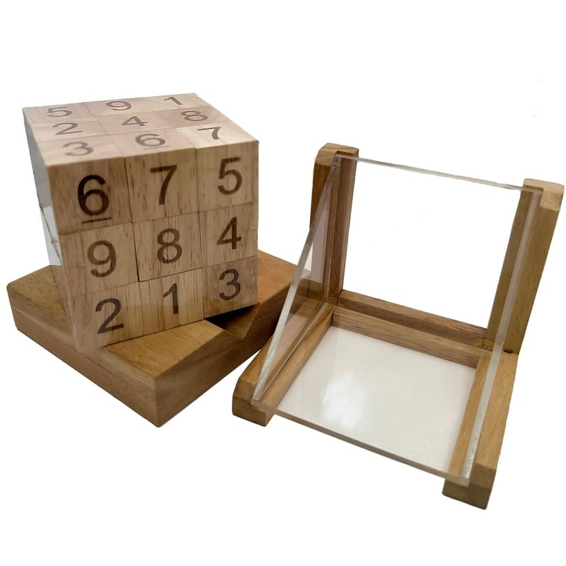 3D Wooden Sudoku Cube Puzzle and Game