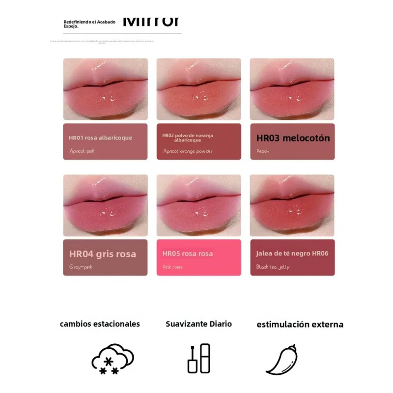 Yp Herorange Brillo Labial Hidratante Efecto Espejo Set Ew