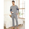 Sopesil Mens Pyjamas Sets Long Sleeve Pjs for Men Cotton