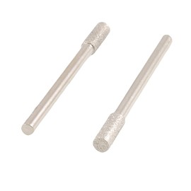 Sourcingmap 4x 4 mm Cylinder Head Diamond Mounted Point Abrasive Wheel 45 mm Long 12g de