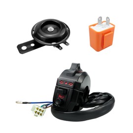 SR1-H01 Motorcycle Light Turn Signal Switch with Flasher Relay and Horn Compatible with Honda Kawasaki Yamaha KTM Suzuki Motorcycle Dirt Bike